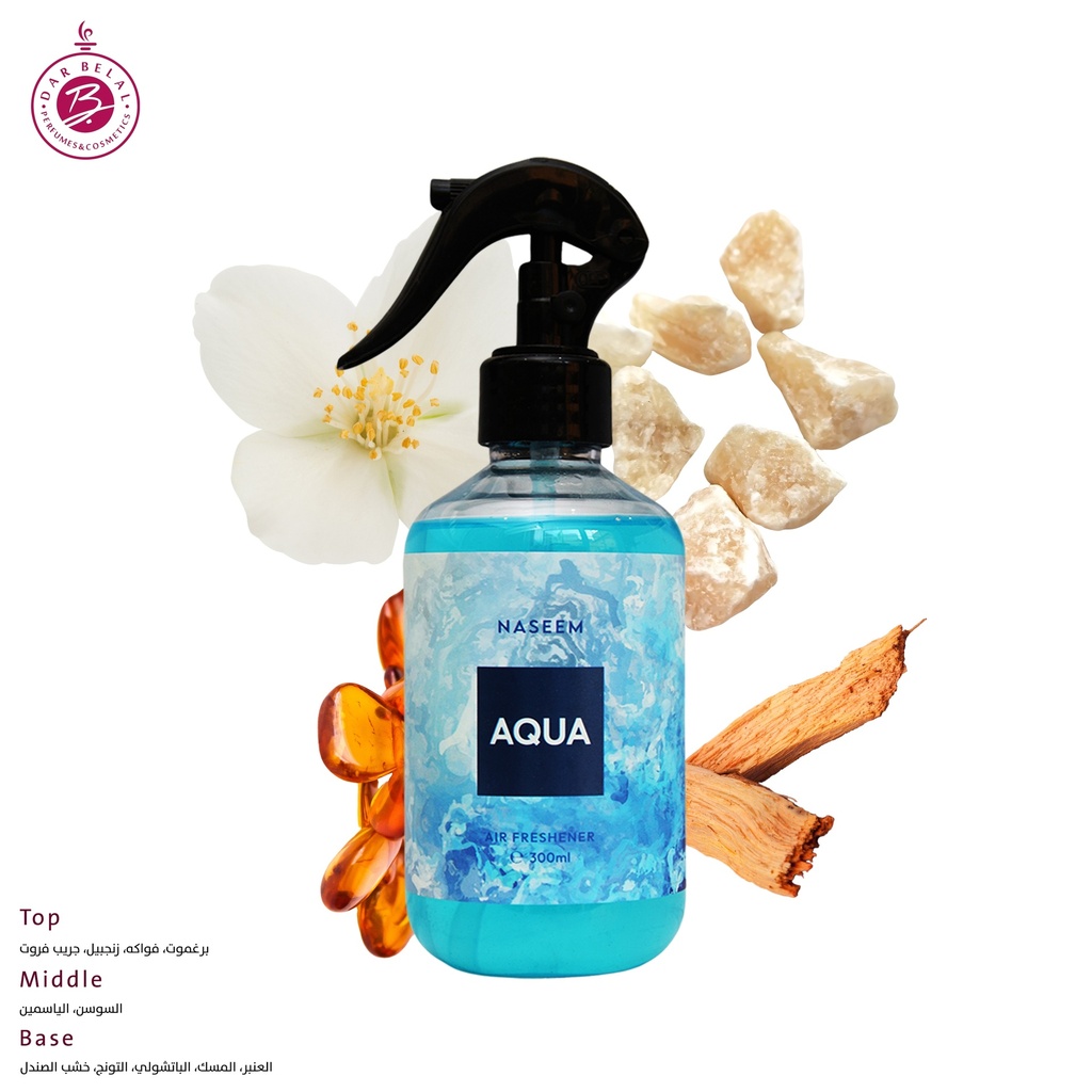 اكوا معطر للمنزل بدون كحول  300 مل - جولدن كولكشن من نسيم