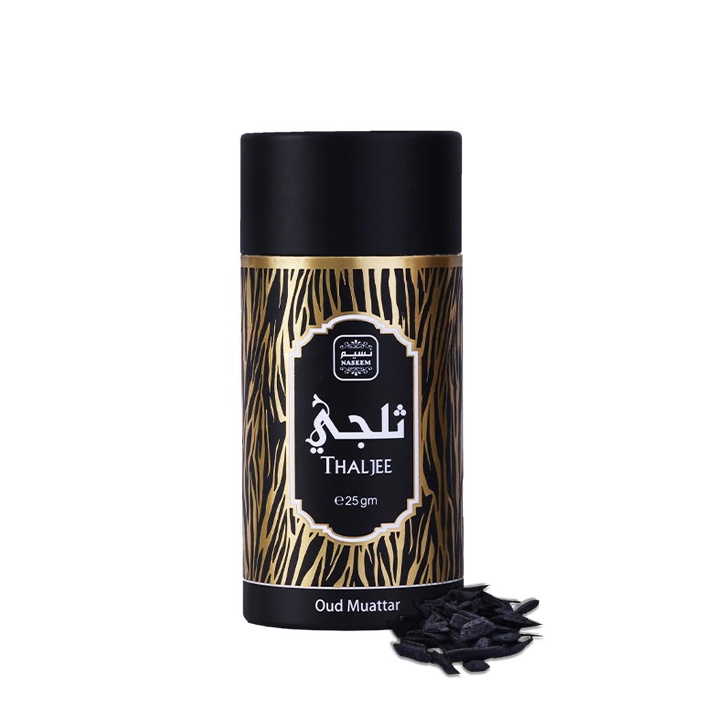 THALJEE Non Alcoholic Bakhoor Muattar  25 GM - Hard Box Collection By Naseem