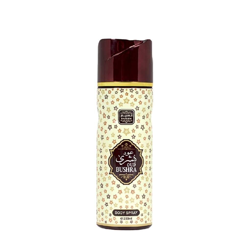 Oud Bushra Non Alcoholic Perfumed Body & Hair Spray  200 ML -  By Naseem
