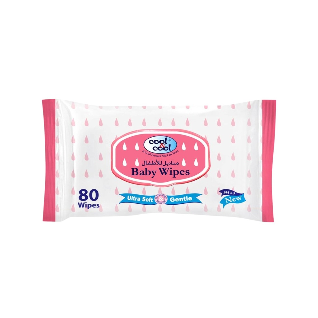 Ultra Soft & Gentel Baby Wipes  80Pcs -  By Cool&Cool