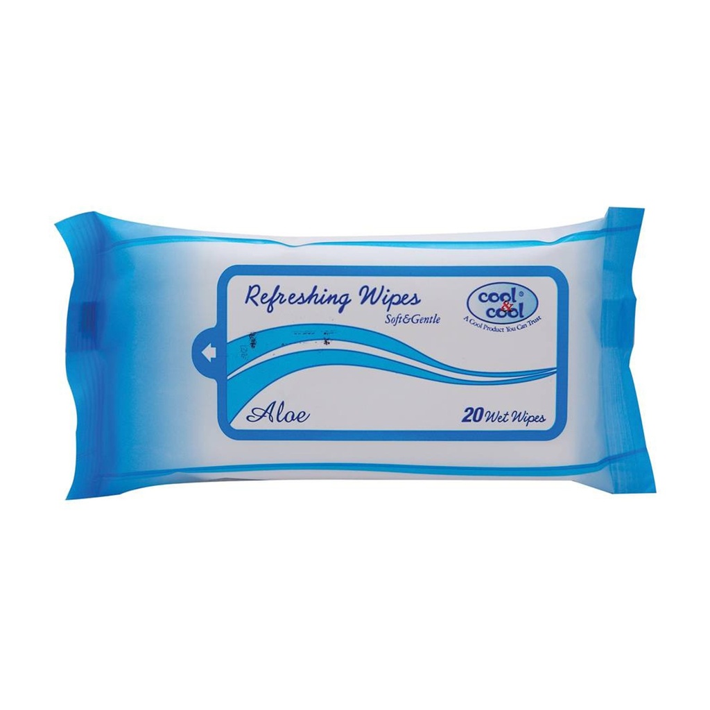  Wipes With Aloe Vera Gel 20 Pcs -  By Cool&Cool