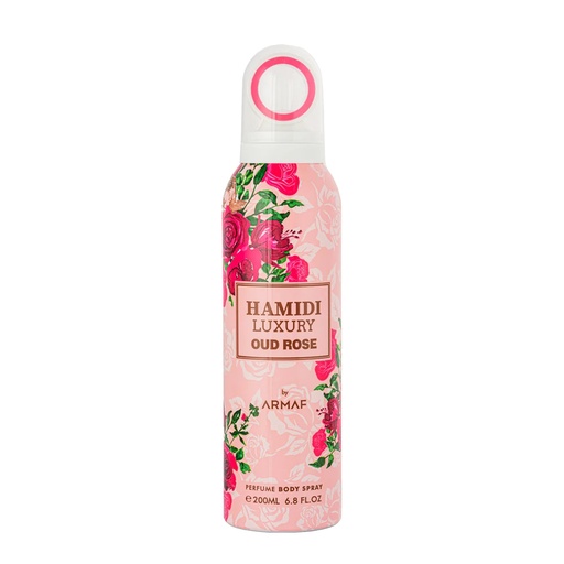 Oud Rose Non Alcoholic Deodrant Perfumed Body Spray  200 ML - Luxury Collection By Hamidi