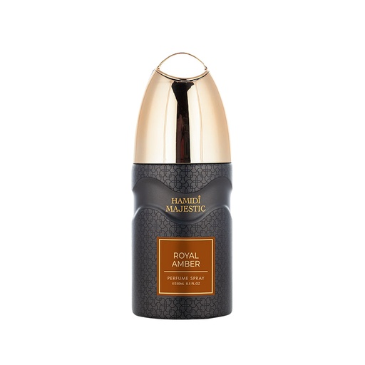 Royal Amber Non Alcoholic Deodrant Perfumed Body Spray  250 ML - Majestic Collection By Hamidi