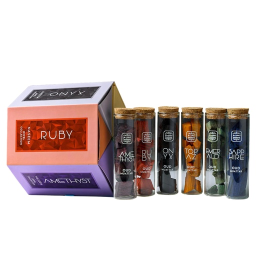 Set Box Non Alcoholic Bakhoor Muattar  90 GM - Jewel Collection By Naseem