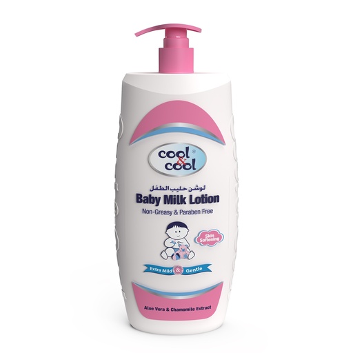 With Aleo Vera & Chamomile Baby Milk Lotion  1000 ML -  By Cool&Cool